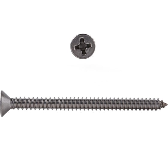 Изображение товара Потайной саморез КРЕП-КОМП нержавейка, PH, DIN 7982, А2, унив., 3.5х19, 1000 шт. спн3519