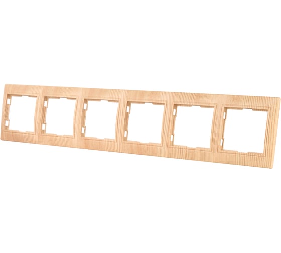 Изображение товара 6-постовая рамка TDM ELECTRIC горизонтальная, ЭКО сосна Таймыр SQ1814-0234