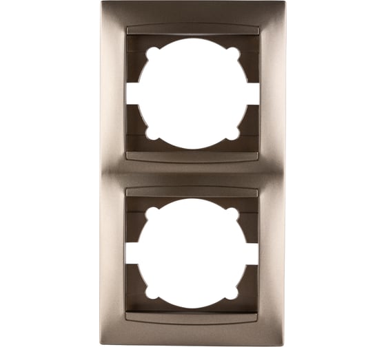 Изображение товара Рамка 2-х постовая вертикальная бронза серия "Лама" TDM ELECTRIC SQ1815-0733