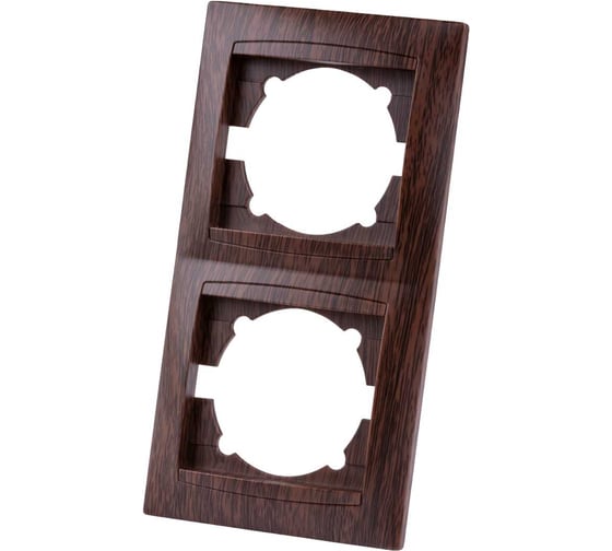 Изображение товара 2-х постовая рамка TDM ELECTRIC вертикальная, венге Лама SQ1815-0433