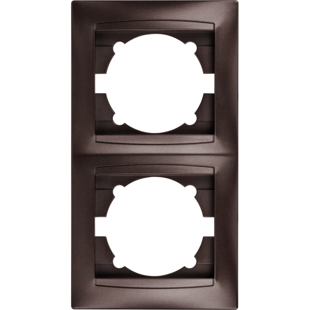 Изображение товара 2-х постовая рамка TDM ELECTRIC серия Лама шоколад для кабельных систем