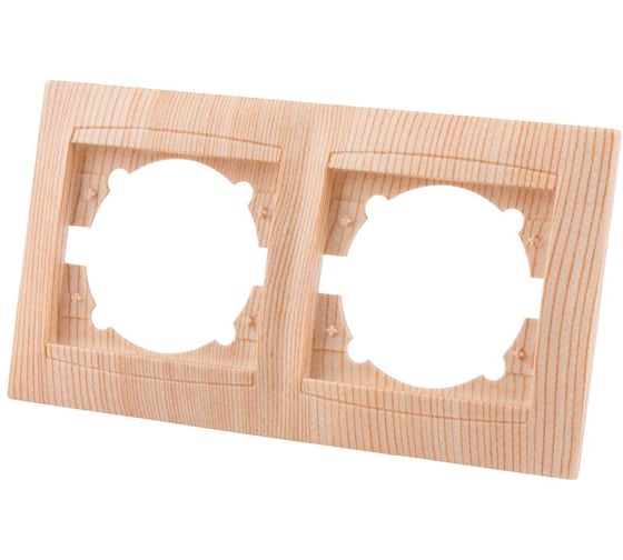 Изображение товара 2-х постовая рамка TDM ELECTRIC горизонтальная, сосна Лама SQ1815-0330