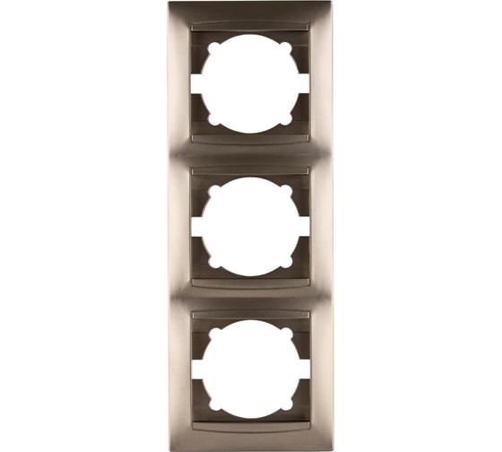 Изображение товара Рамка 3-х постовая вертикальная бронза серия "Лама" TDM ELECTRIC SQ1815-0734