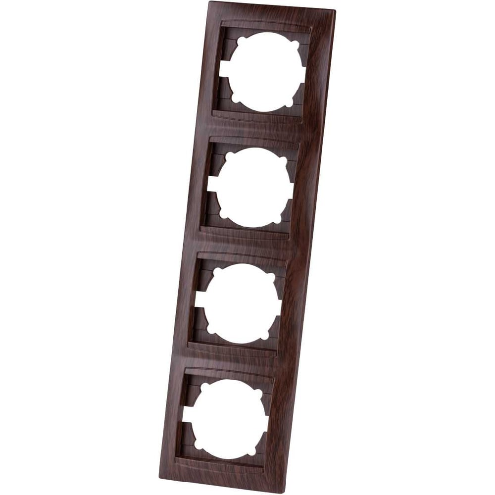 Изображение товара 4-х постовая вертикальная рамка TDM ELECTRIC серия Лама Венге