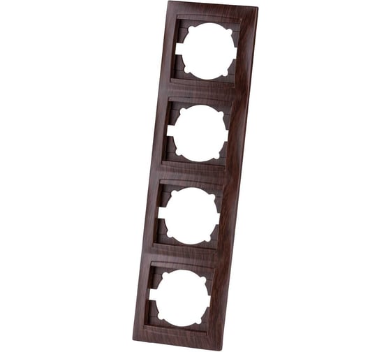 Изображение товара 4-х постовая рамка TDM ELECTRIC вертикальная, венге Лама SQ1815-0435