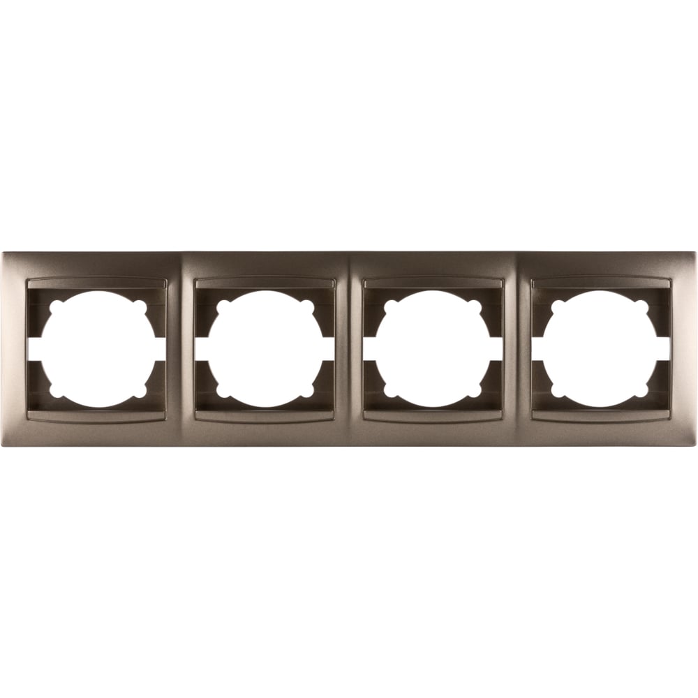 Изображение товара Рамка 4-х постовая горизонтальная бронза ТДМ ЭЛЕКТРИК Лама