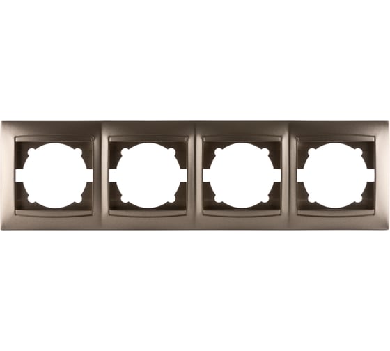 Изображение товара Рамка 4-х постовая горизонтальная бронза серия "Лама" TDM ELECTRIC SQ1815-0732