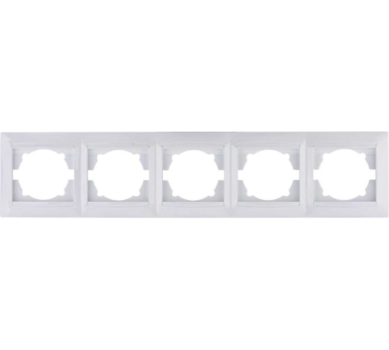 Изображение товара 5-постовая рамка TDM ELECTRIC горизонтальная, белая Лама SQ1815-0037