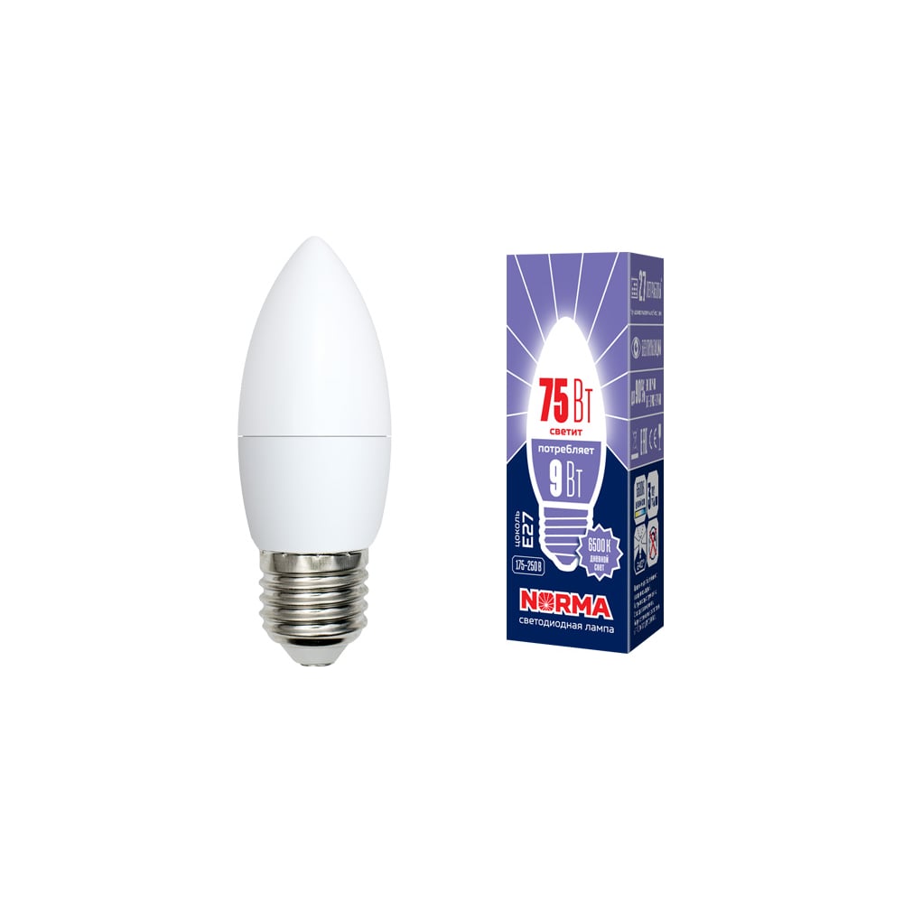 Светодиодная лампа Volpe LED-C37-9W/DW/E27/FR/NR SET10 UL-00014089