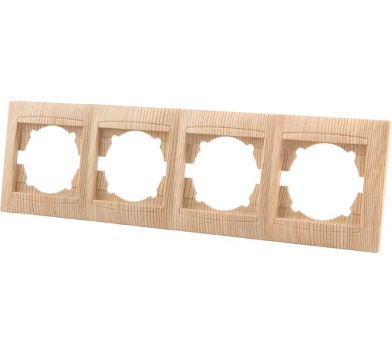 Изображение товара 4-х постовая рамка TDM ELECTRIC горизонтальная, сосна Лама SQ1815-0332