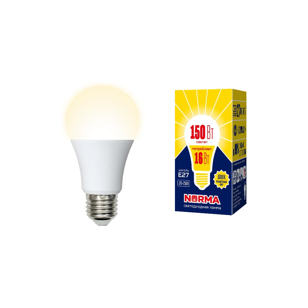 Изображение товара Светодиодная лампа Volpe LED-A60-16W/WW/E27/FR/NR SET10 UL-00014152
