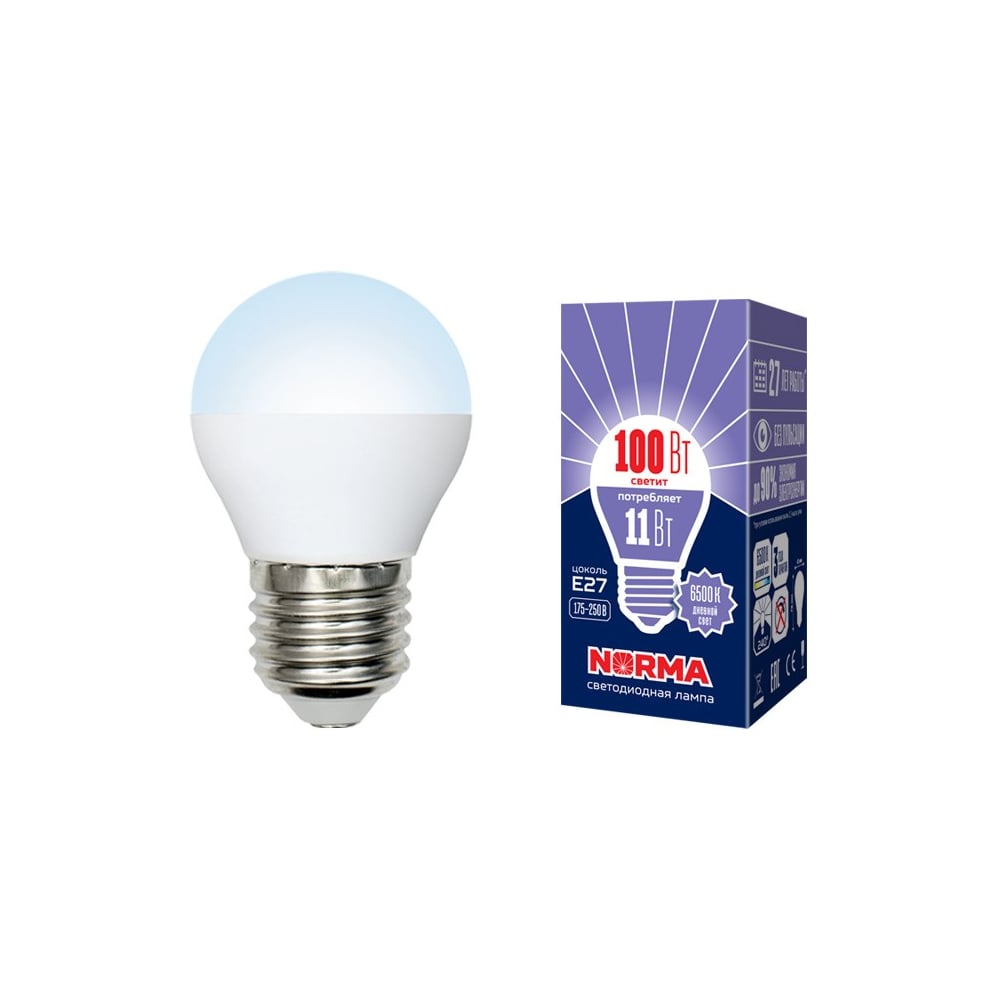 Изображение товара Светодиодная лампа Volpe LED-G45-11W/DW/E27/FR/NR SET10 UL-00014104 Изображение товара Светодиодная лампа Volpe LED-G45-11W/DW/E27/FR/NR SET10 UL-00014104