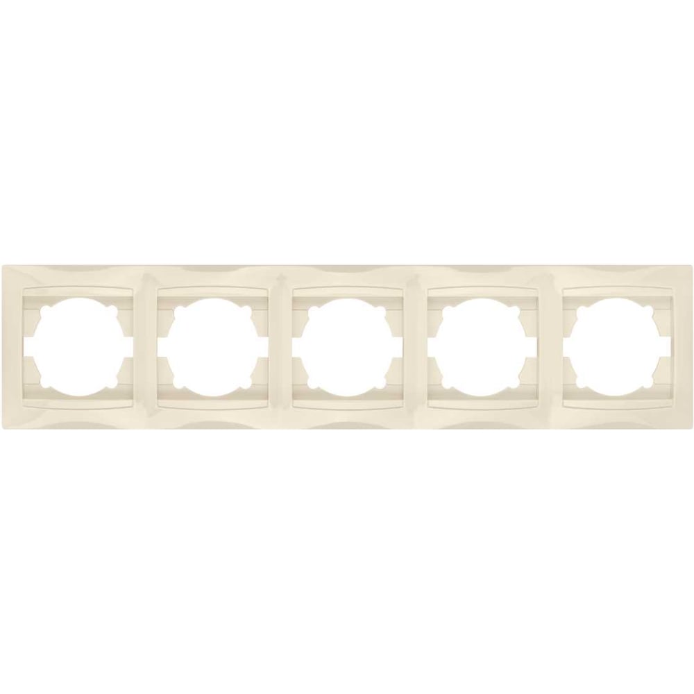 Изображение товара 5-постовая горизонтальная рамка TDM ELECTRIC SLONOVAYA KOSTЬ Лама SQ1815-0137