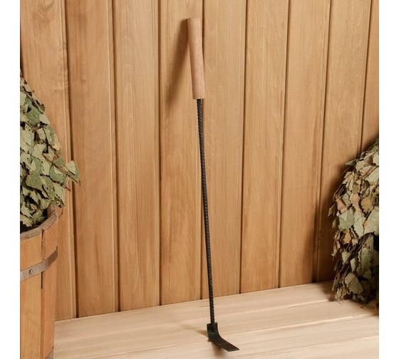 Изображение товара Металлическая с деревянной ручкой кочерга Добропаровъ длина 60 см 1338147