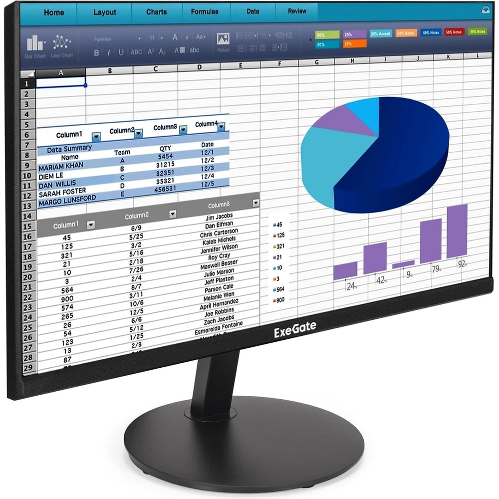 Монитор ExeGate с аудио 21.5 100 Гц SmartView EP2207TA IPS LED Grade A+, FHD, 1920x1080 100Hz, 16:9, 250cd/m2, 1000:1, 178/178, 5ms, Speakers, D-Sub, HDMI 300418