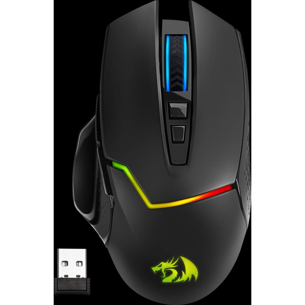 Изображение товара Беспроводная игровая мышь Redragon Mirage Pro черная, RGB, 7 кнопок, 2.4G, 8000dpi 71432 Изображение товара Беспроводная игровая мышь Redragon Mirage Pro черная, RGB, 7 кнопок, 2.4G, 8000dpi 71432