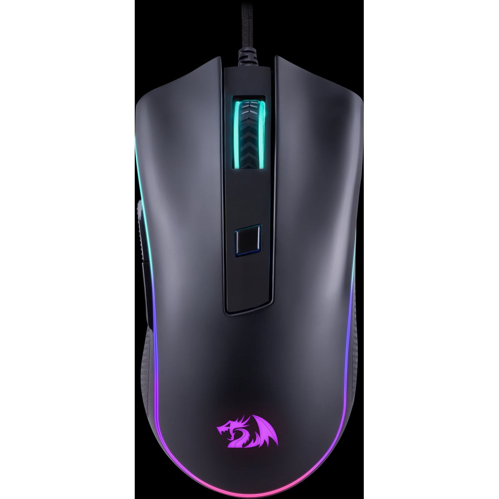 Изображение товара Проводная игровая мышь Redragon Cypher черный, RGB, 6 кнопок, 12800dpi 72075 Изображение товара Проводная игровая мышь Redragon Cypher черный, RGB, 6 кнопок, 12800dpi 72075