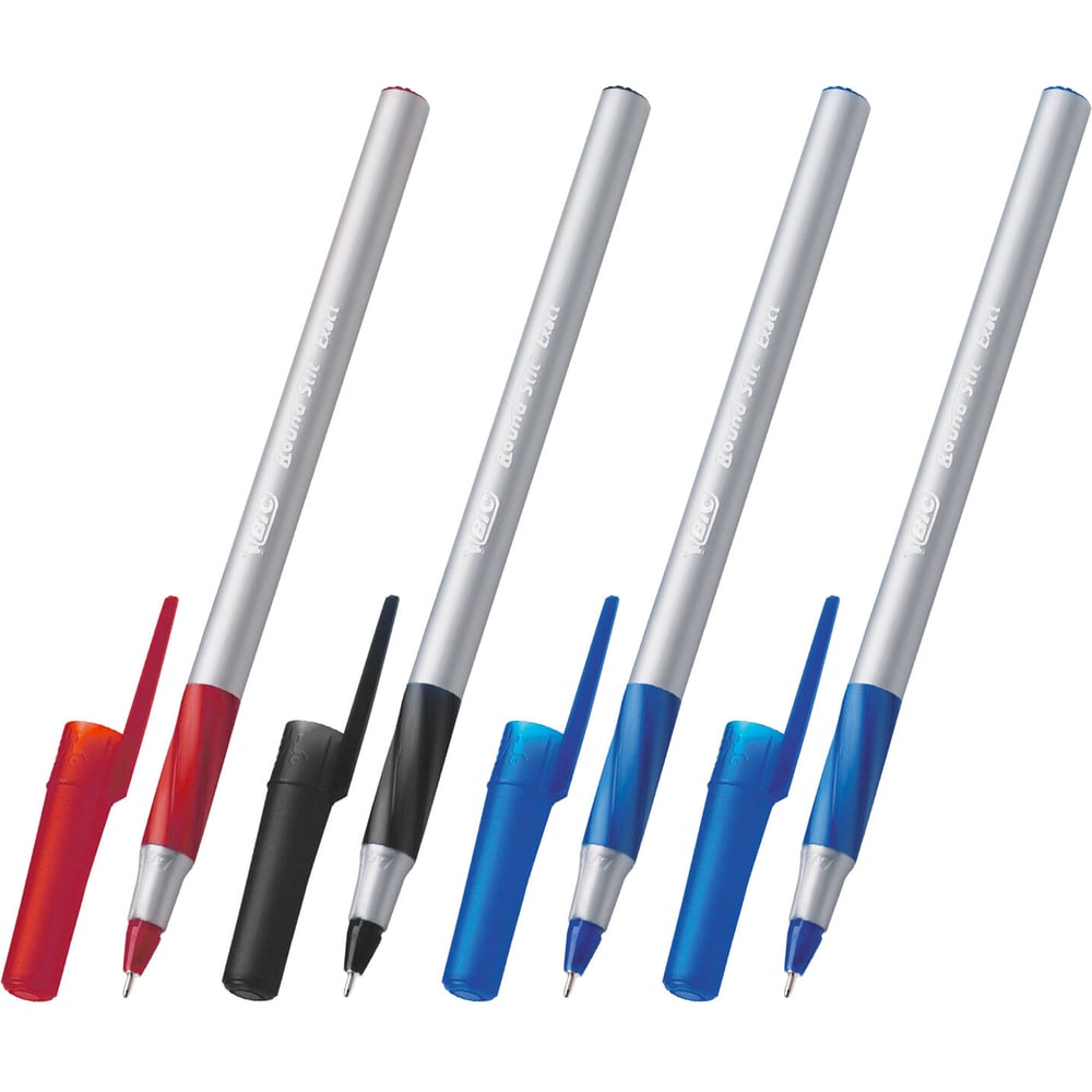 Изображение товара Ручки шариковые BIC Round Stic Exact набор 4 шт, 3 цвета - комфорт и качество Изображение товара Ручки шариковые BIC Round Stic Exact набор 4 шт, 3 цвета - комфорт и качество
