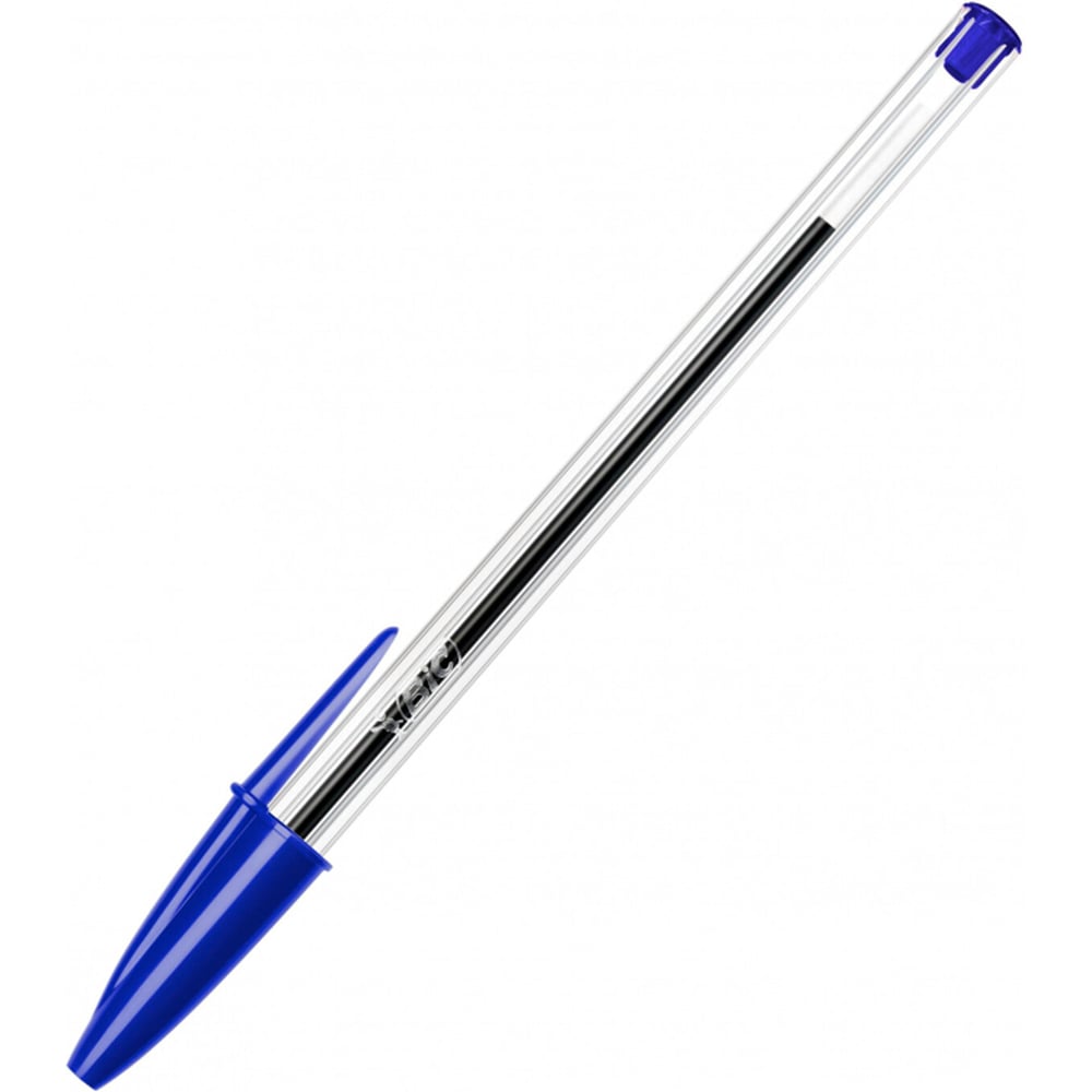 Ручки шариковые BIC Cristal Original, набор 10 шт., синие, узел 1 мм, линия 0,32 мм, пакет, 830863, 143972