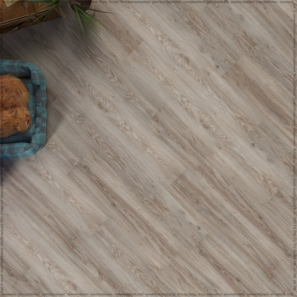 Кварц-виниловая плитка Fine Floor WOOD Дуб Шер  FF 1514N