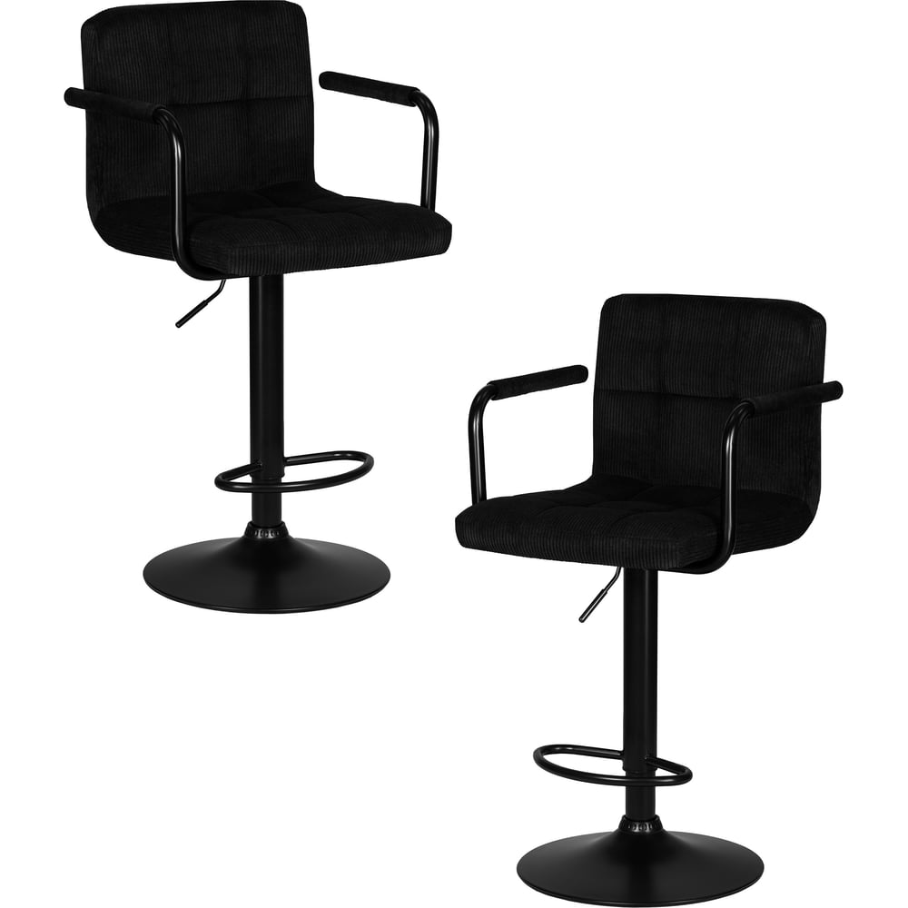 Набор из 2 шт стул барный DOBRIN KRUGER ARM BLACK (черный вельвет (LAR-E2041-52)) LM-5011-N_B-M_VV-LAR-E2041-52