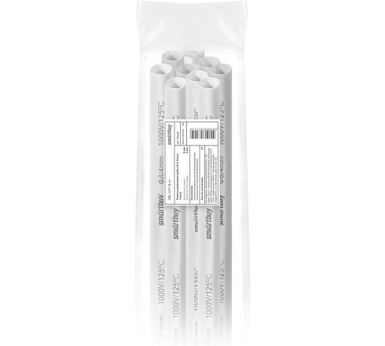 Изображение товара Термоусаживаемая трубка Smartbuy 8/4, белая, 1 метр SBE-HST-8-w