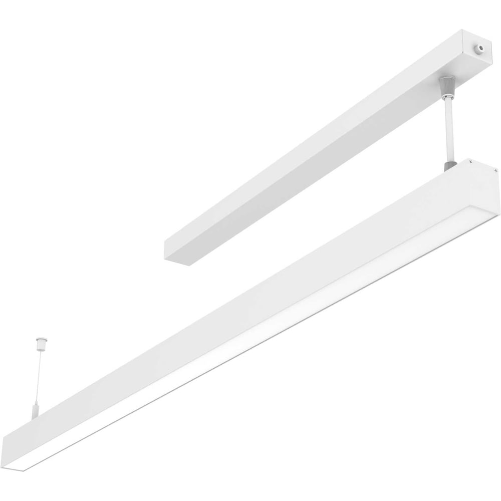 Светодиодный светильник VARTON Angusta 761x35x45мм подвесной 16 Вт IP40 RAL9003 белый муар с рассеивателем опал V1-R0-00239-30000-4001630