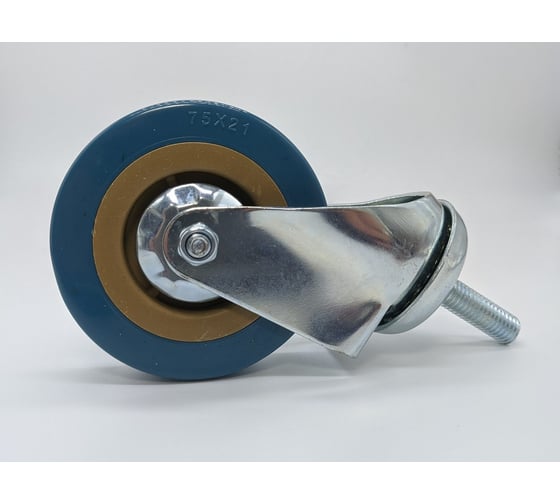 Изображение товара Колесо Левша на штыре М10 75 мм ПВХ У8-8884