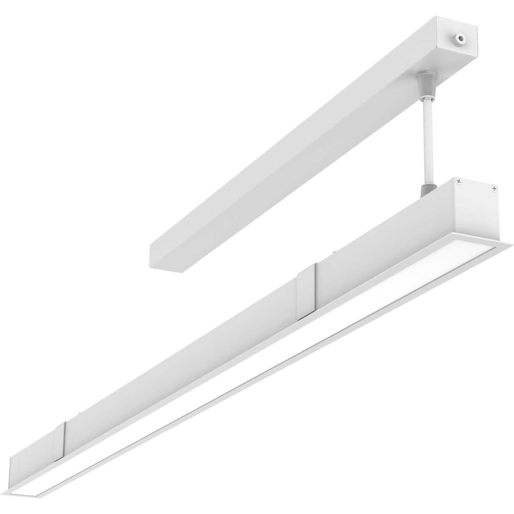 Светодиодный светильник VARTON Angusta Intus встраиваемый 21 Вт 4000 К IP40 CRI 90 1005х50х45мм RAL9003 белый муар с рассеивателем опал V1-R0-0X240-10000-4002140
