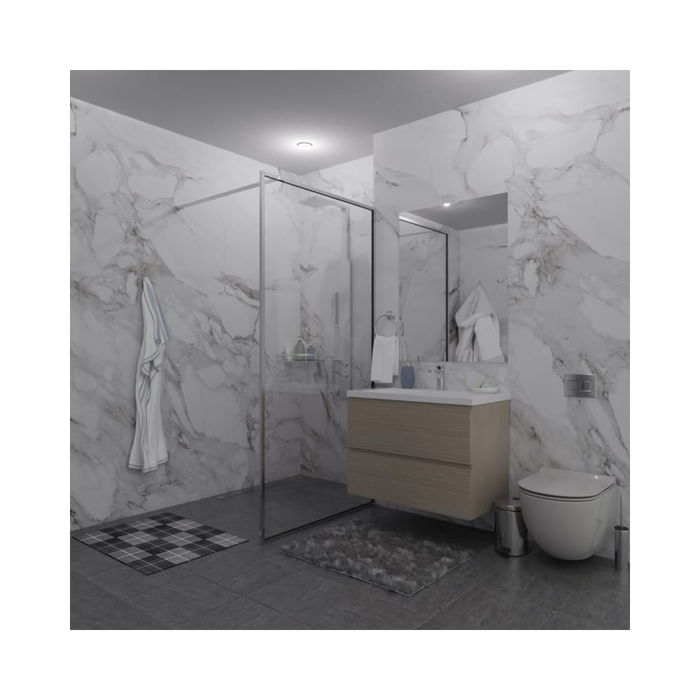 Душевая перегородка GuteWetter SHOWER GLASS GK-24-8мм 70x200 см, цвет фурнитуры хром блестящий, цвет стекла бесцветный, стекло закаленное 8 мм 4698033173639