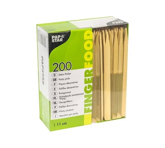 Изображение товара Декоративная пика для канапе PAPSTAR НАТУРА Н110, 200 шт/уп, бамбук 1/12 PS-16768