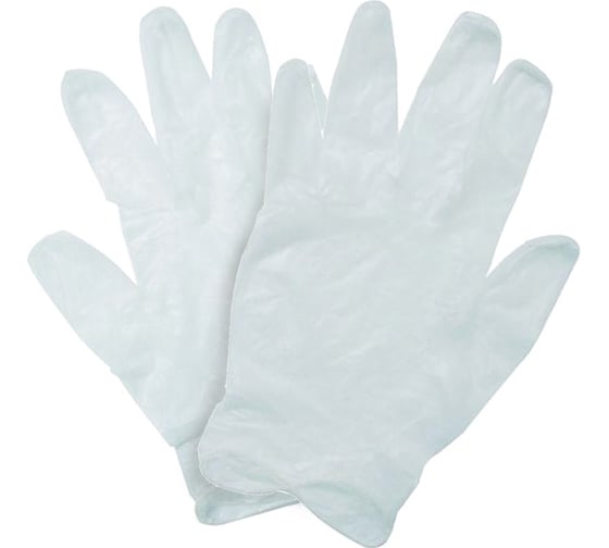 Изображение товара Виниловые универсальные перчатки РемоКолор размер M, 100шт/50пар 24-0-052