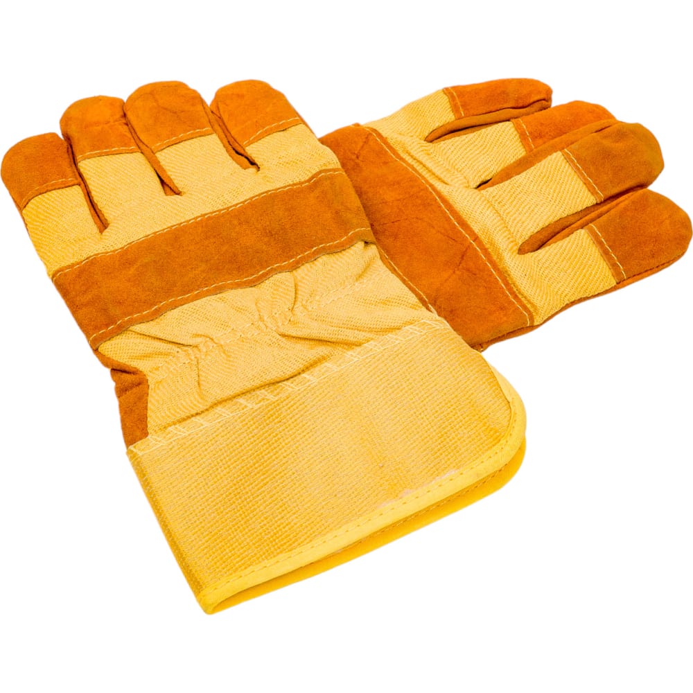 фото Спилковые комбинированные перчатки ремоколор