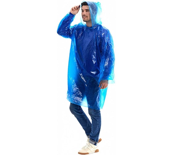 Изображение товара Полиэтиленовый плащ-дождевик пончо РемоКолор 20 мкр 24-9-014