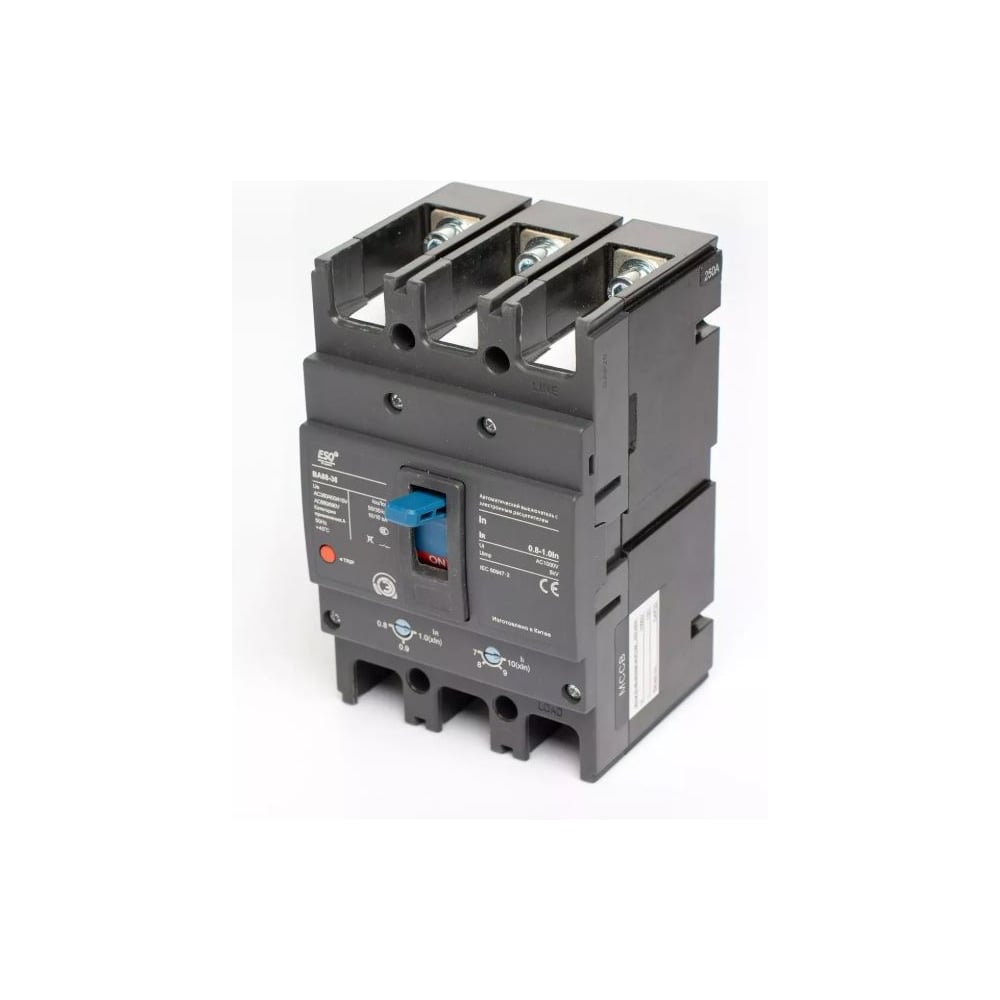 Изображение товара Автоматический выключатель ESQ BA 88-38/630M 3P (P) TMA 504-630A, Ii=6,7,8,9,10*In 150кА AC380/415В (Втычной) 14.02.02.000390 Изображение товара Автоматический выключатель ESQ BA 88-38/630M 3P (P) TMA 504-630A, Ii=6,7,8,9,10*In 150кА AC380/415В (Втычной) 14.02.02.000390
