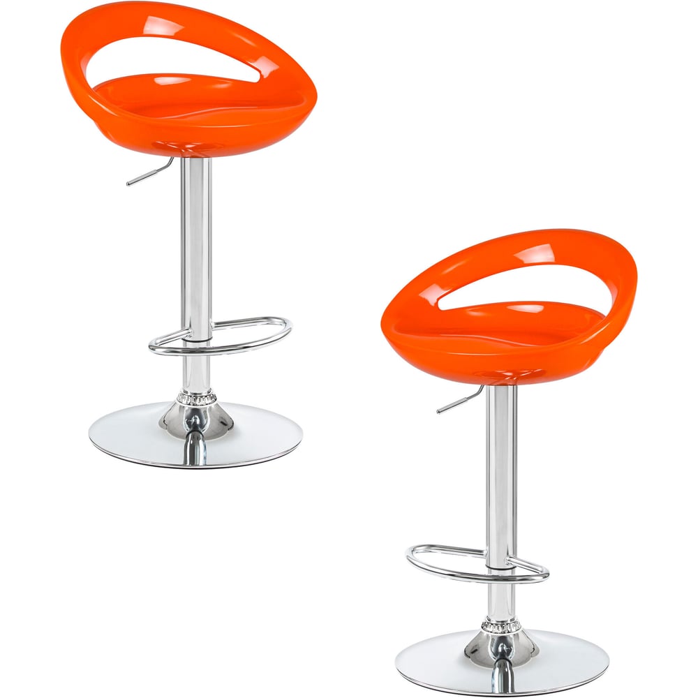 Стул барный DOBRIN набор 2 шт DISCO (оранжевый) LM-1010-N_CH-M_ABS-orange