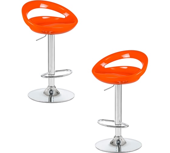 Изображение товара Стул барный DOBRIN набор 2 шт DISCO (оранжевый) LM-1010-N_CH-M_ABS-orange