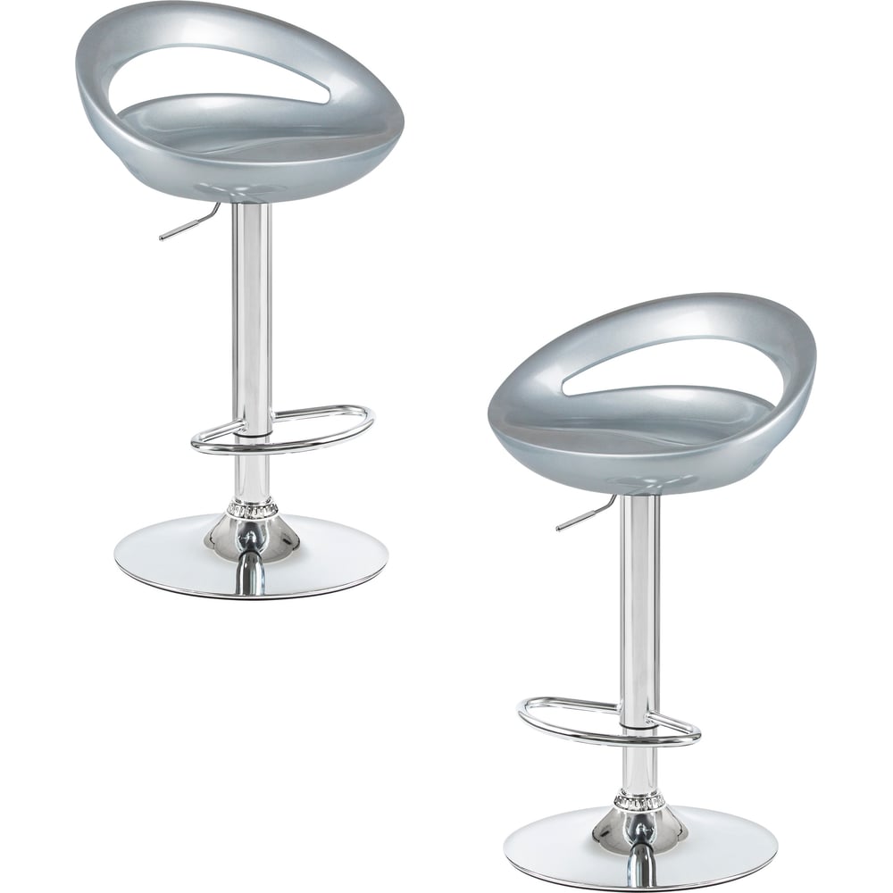 Стул барный DOBRIN набор 2 шт DISCO (серебряный) LM-1010-N_CH-M_ABS-silver