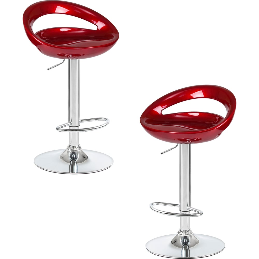 Стул барный DOBRIN набор 2 шт DISCO (бордовый металлик) LM-1010-N_CH-M_ABS-burgundy-metallic