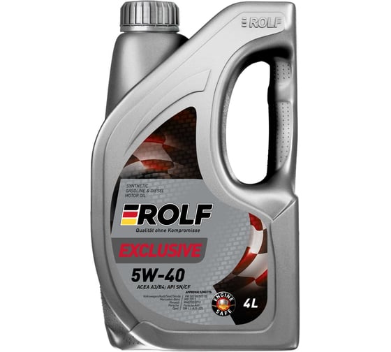 Изображение товара Масло моторное синтетическое Rolf Exclusive SAE 5W-40 ACEA A3/B4 API SN/CF 4л 105432