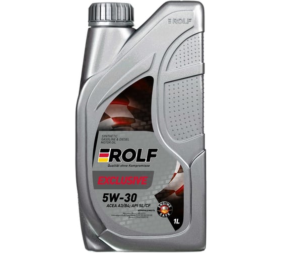 Изображение товара Масло моторное синтетическое Rolf Exclusive SAE 5W-30 ACEA A3/B4 API SL/CF 1л 104824