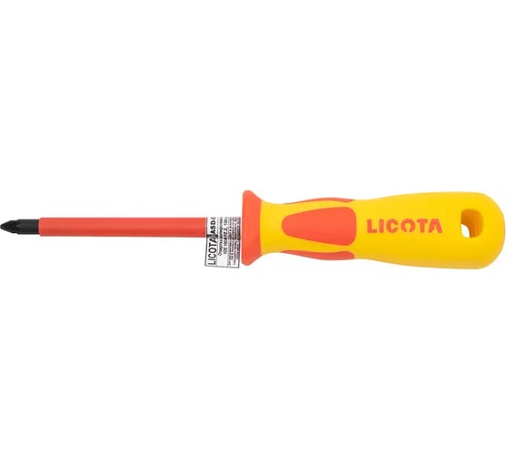 Изображение товара Отвертка изолированная Licota VDE 1000V PZ2, 100 мм ASD-931002