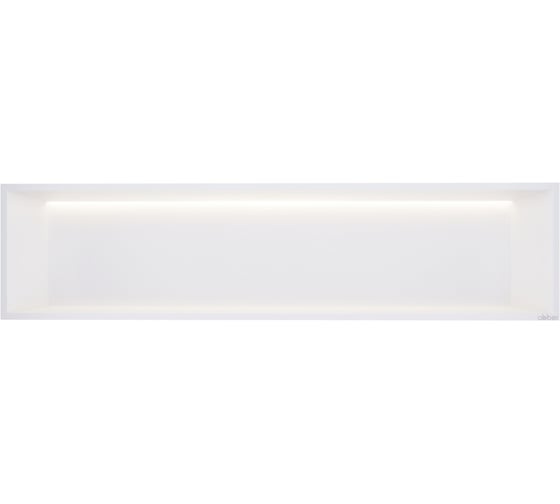 Изображение товара Скрытая настенная ниша из нержавеющей стали ABBER Nischen с LED подсветкой, белая матовая AN3006MW