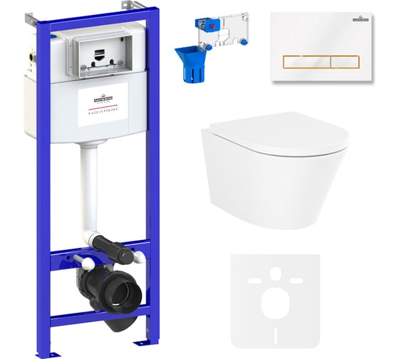 Изображение товара Инсталляция с подвесным унитазом Lavinia Boho Biore Compacto Rimless комплект 7 в 1 75110164