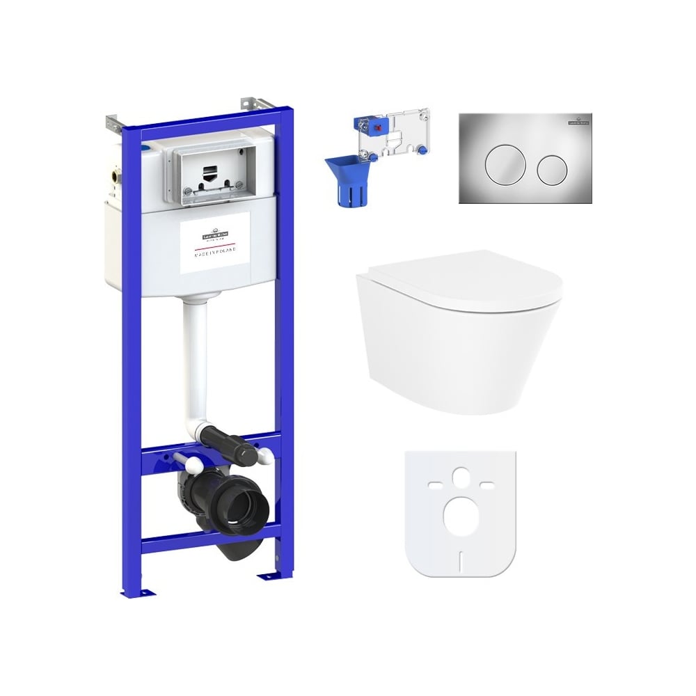 Изображение товара Инсталляция с подвесным унитазом Lavinia Boho Biore Rimless 7 в 1