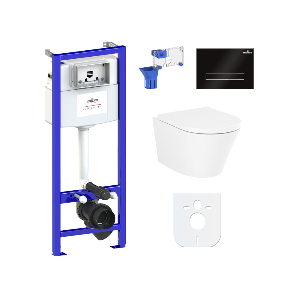 Изображение товара Комплект: инсталляция с унитазом Lavinia Boho Biore Rimless 7 в 1 87040106