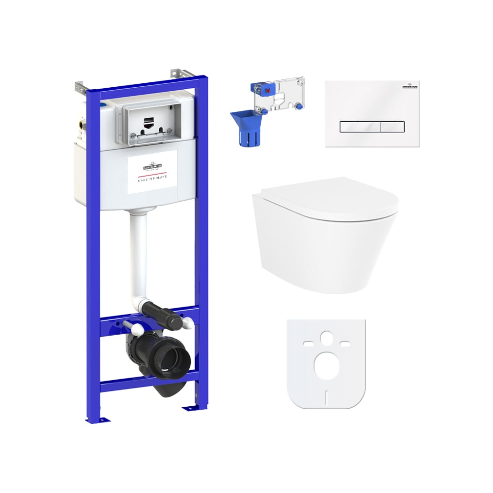 Изображение товара Комплект инсталляции с унитазом Lavinia Boho Biore Rimless 7 в 1