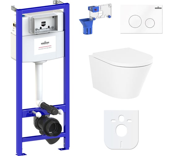 Изображение товара Комплект: инсталляция с унитазом Lavinia Boho Biore Rimless 7 в 1 87040101