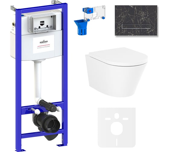 Изображение товара Комплект: инсталляция с унитазом Lavinia Boho Biore Rimless 7 в 1 75110201