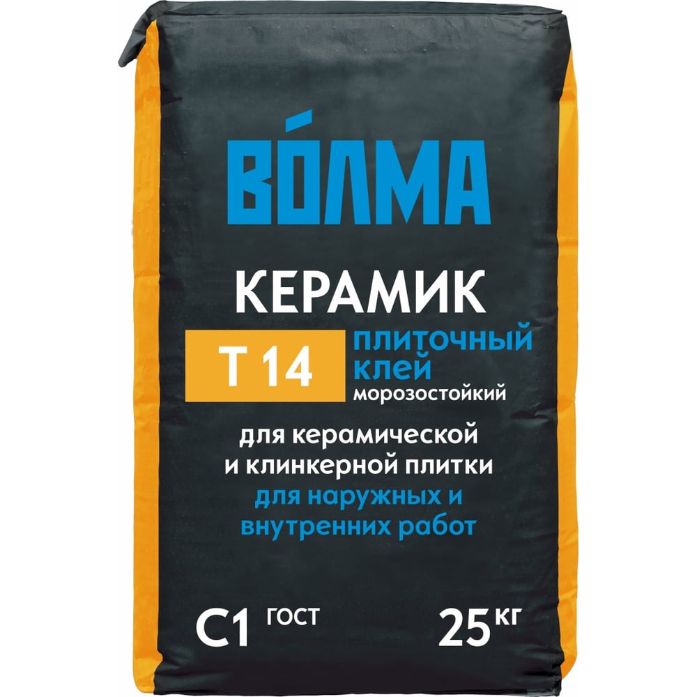 Изображение товара Клей для плитки и керамогранита ВОЛМА Керамик С1 25 кг (168шт) 30001648 Изображение товара Клей для плитки и керамогранита ВОЛМА Керамик С1 25 кг (168шт) 30001648